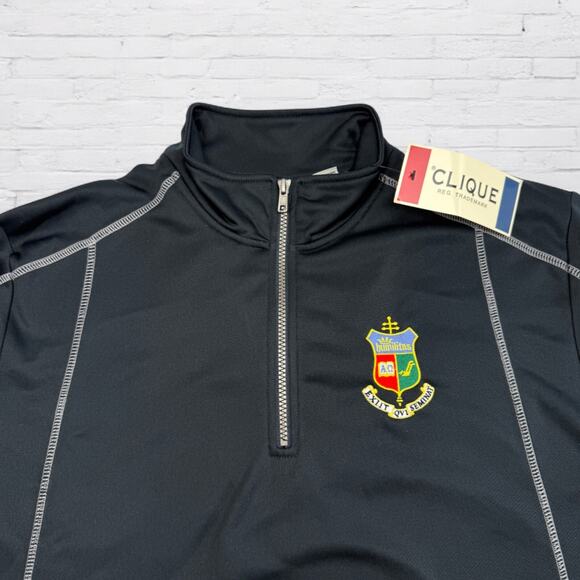 Haverford College 1/4 Zip Pullover Mens Large Clique Performance Shirt Crest - Picture 2 of 12